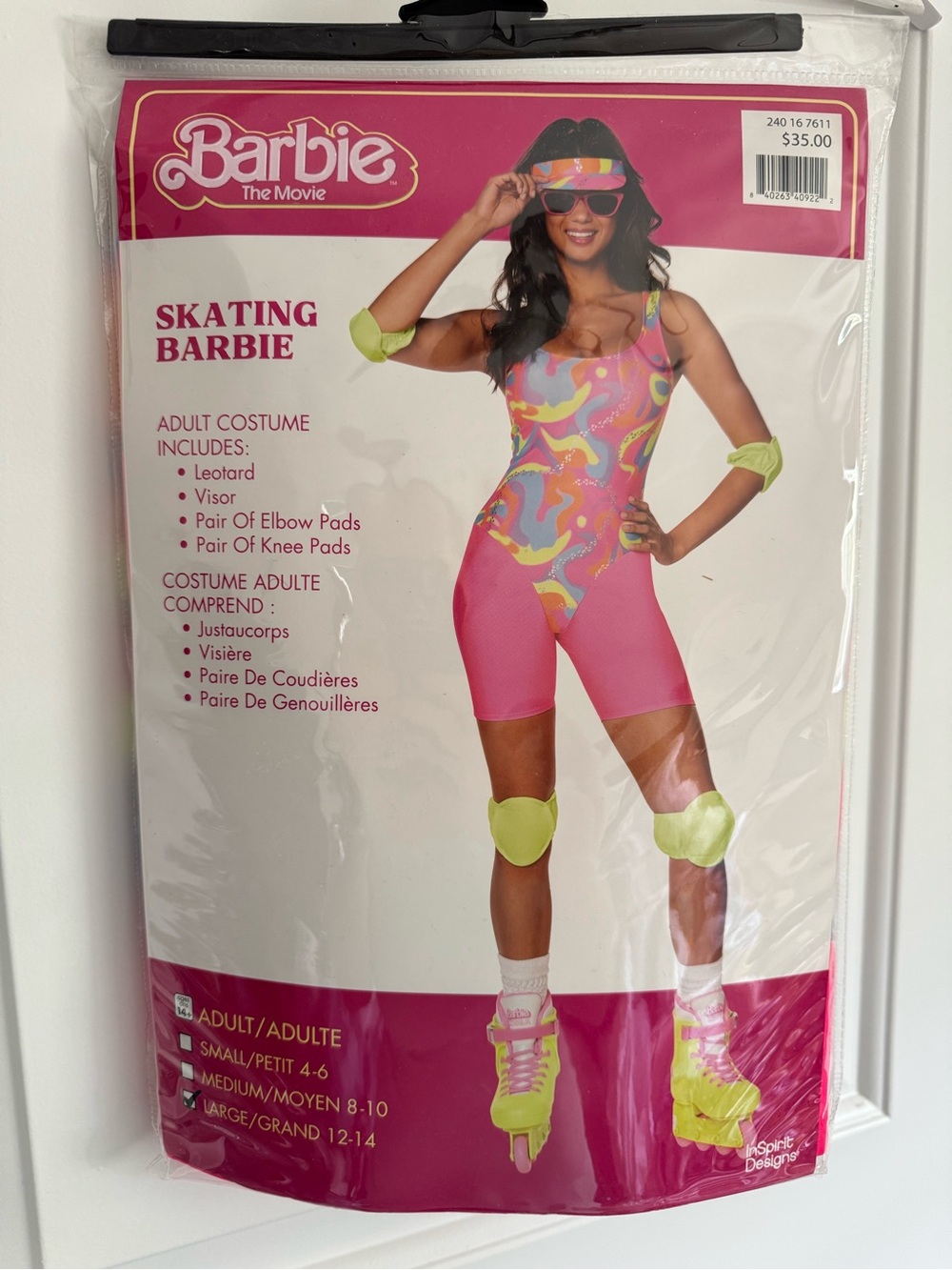 NWT Barbie Skating Costume - Pink & Multi Color Leotard